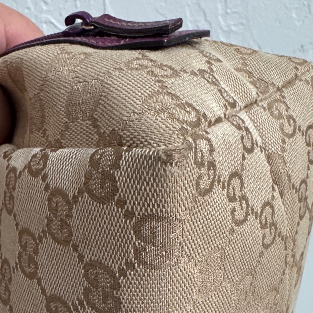 Gucci Beige and Brown handbag with Purple Accents - Picture 8 of 15